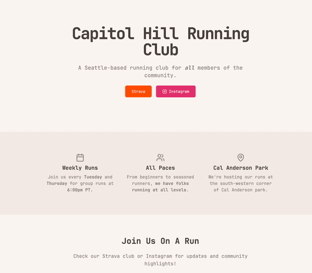 Capitol Hill Running Club